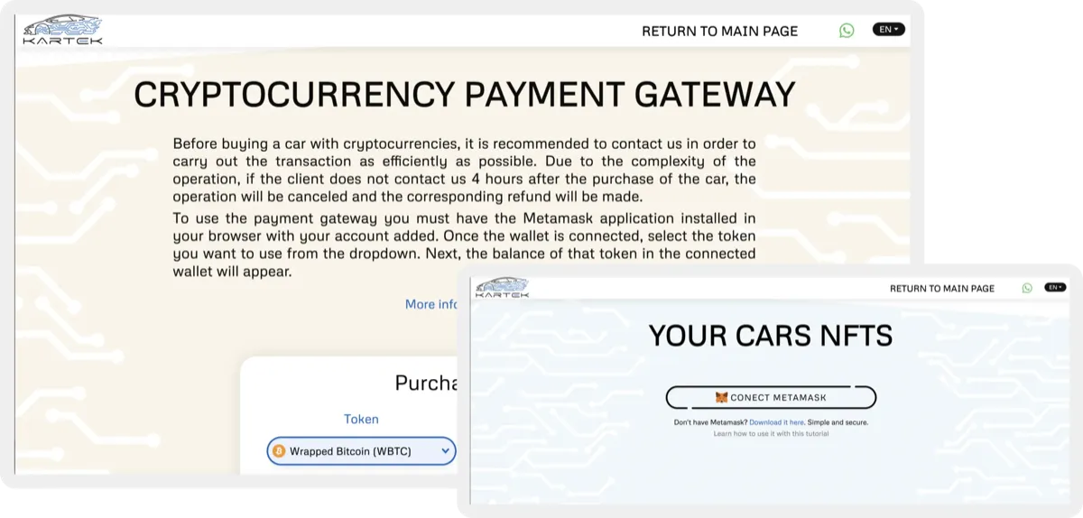 example of Kartek UI